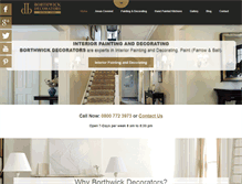 Tablet Screenshot of borthwickdecorators.co.uk